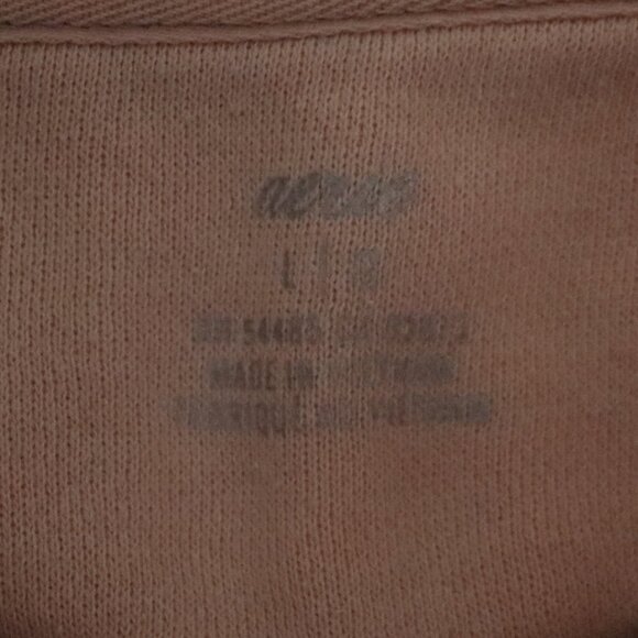 Aerie Cropped Sz Lrg Peach Cropped Button Henley Pullover Long Sleeve Sweatshirt - Picture 10 of 14